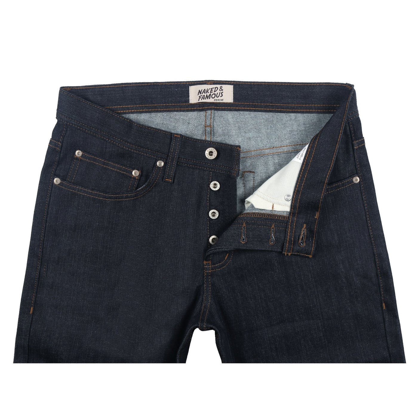 Naked And Famous Weird Guy Cashmere Blend Denim Black Riot Hk