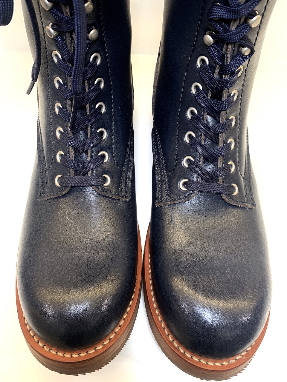 Addict Clothes-Boots-02L-RD Steerhide Lace-up Boot-Blue