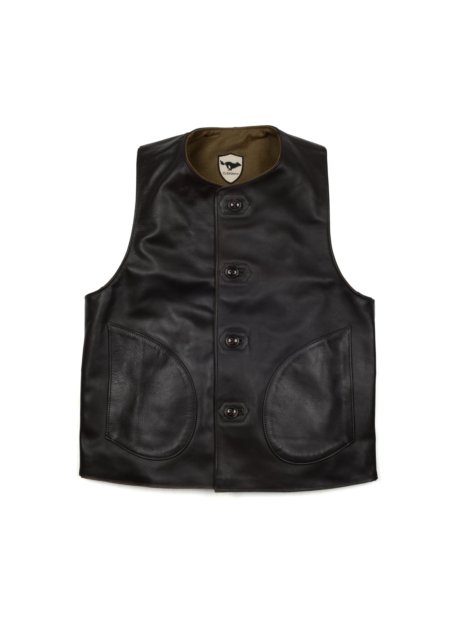 El Solitario-Vest-Macone Leather Vest - Black Riot HK