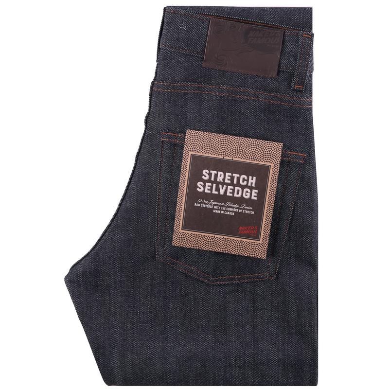 Naked and Famous-Max-Stretch Selvedge Raw - Black Riot HK
