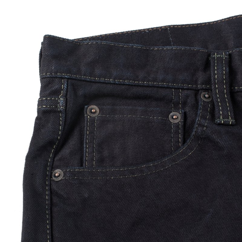 Iron Heart-Pants-14oz Selvedge Denim Super Slim Tapered Cut - Black Riot HK