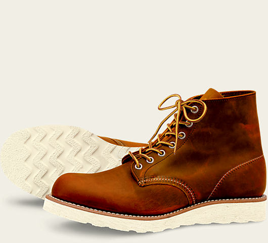 Red wing boots round on sale toe