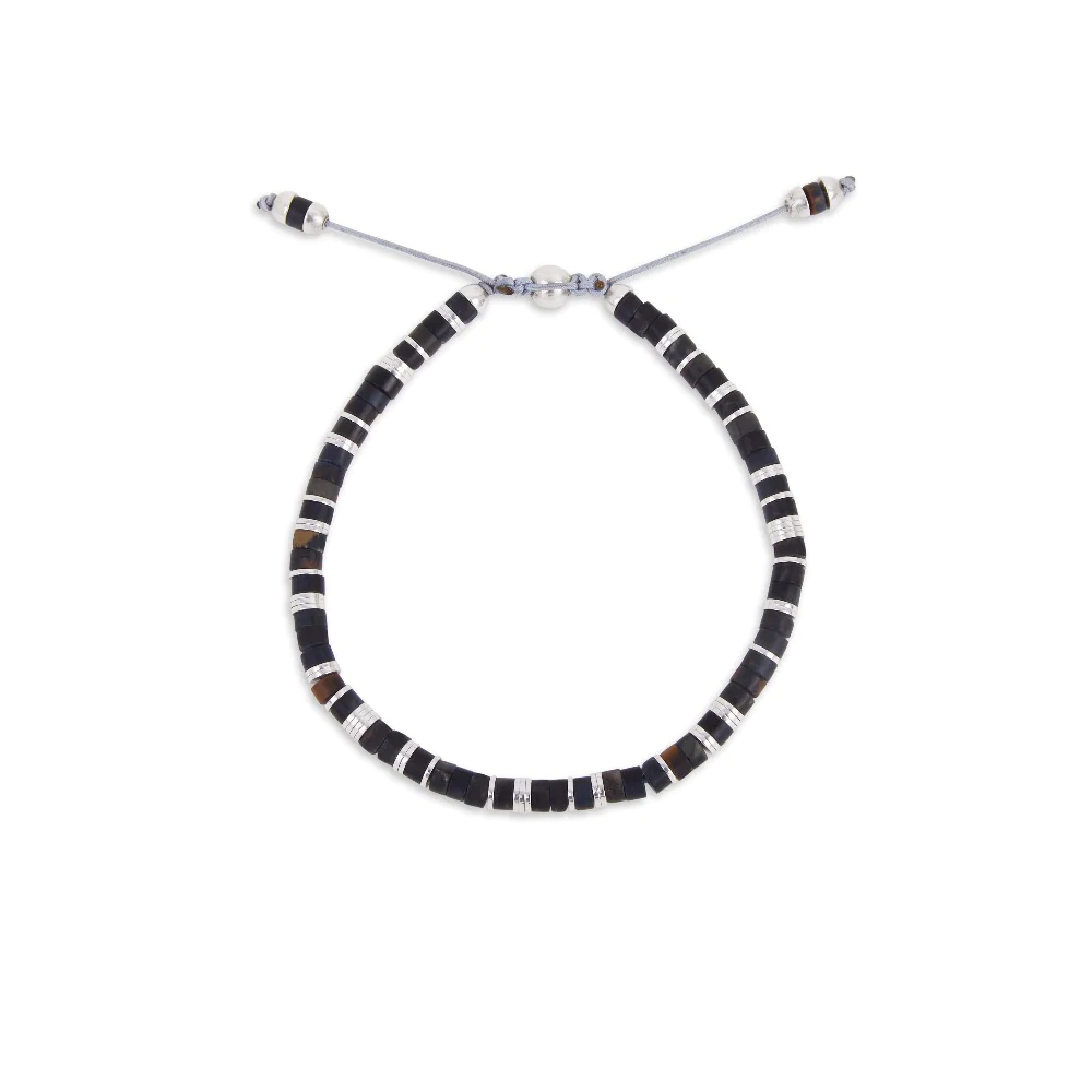 MAOR-Bracelet-Tucson Bracelet in Blue Tiger Eye Gemstone and Silver ...