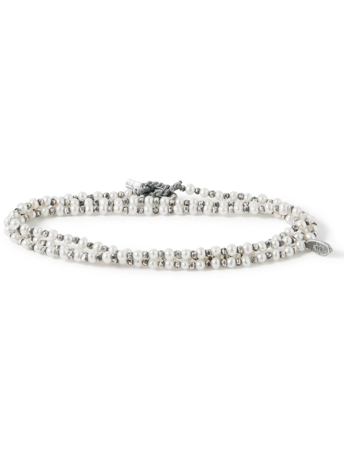 MAOR-Bracelet-Agora Necklace/Bracelet in Silver and Pearls - Black Riot HK